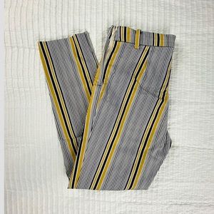 H&M Striped Dress Pant Yellow Blue White Spring/Summer Pants Women’s Size 8